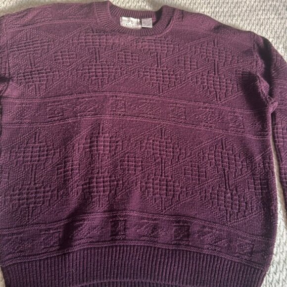 Tip Top Tailor Purple Sweater Size Medium - Picture 4 of 9